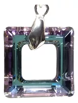 Colgante Exclusivo Cristal De Swarovski® Frame (marco) Plata
