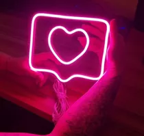 Luminária/painel Neon Led - Like/curtir/instagram  21x18cm