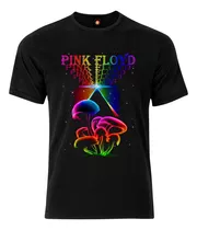 Remera Estampada Varios Diseños Pink Floyd Hongos