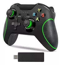 Joystick Inalambrico Para Xbox One Recargable Pc Receptor Color Negro