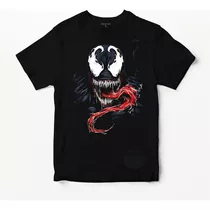 Remera Venom Marvel 01 (negra:) Ideas Mvd