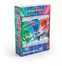 Novo Quebra Cabeça Gigante Grow 48 Peças Pj Masks 03522