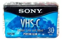 Compact Video Cassette Vhs-c Sony Premium Tc-30 Minute 90 Ep