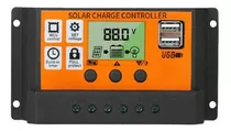 Controlador De Carga Para Painel Solar Joyfox Dois Usb Lcd Display 12/24v 40a Pwm Regulador Parâmetro