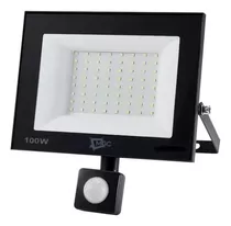 Refletor Led 100w Holofote Sensor Presença Bivolt Proteção Cor Da Carcaça Preto Cor Da Luz Branco-frio 110v/220v