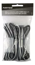 Kit Cables Extensor Fuente Pc Phanteks Cpu Pciex Atx 50cm Color Negro