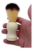 Pincel Barbear Para Saboeira Barbeiro Profissional Cerdas Natural Cor Amarelo Presente