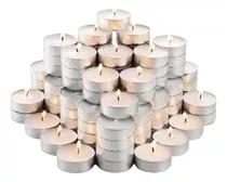 100 Velas Tealight Sin Aroma De 14gr. Duración Aprox.4a5 Hrs