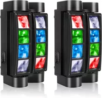 Spider Cabezal Movil Doble Barra Led Dj Efect Dmx 8x3 W Rgbw