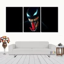 Quadros Decorativo Venom Homem Aranha Preto 120x60 Lindo N4