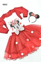 Vestido Minnie (mimi) Rojo Con Torera