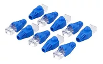  Conector De Rede Rj45 Cat5e C/ Capa Azul Pct/10