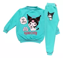 Conjunto Sudadera Kuromi Para Niña