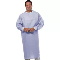 6-pack  Unisex Isolation Gown Reusable/washable (blue)