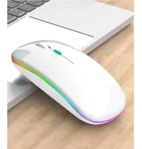 Mouse Optico S/ Fio Recarregável Led Rgb Wirelles Usb Note