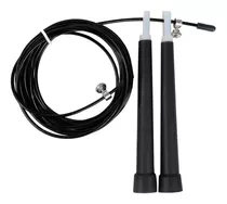 Soga De Salto Speed Rope Acero Funcional Boxeo Saltar Color Negro