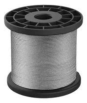 Piola O Cable De Acero 3 Mm Rollo  100 Metros Galvanizado