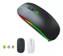 Mouse Sem Fio Recarregável Wireles Optico Led Rgb Ergonômico