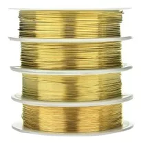 01 Rollo De Alambre Para Bisuteria 14k Gold
