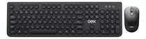 Kit De Teclado E Mouse Sem Fio Oex Tm410 Português Brasil De Cor Preto