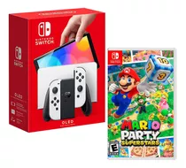 Consola Nintendo Switch Oled Blanco + Mario Party Super Star