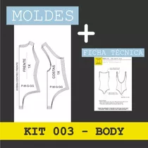 Kit 003 Modelagem De Body Maiô Pdf A4 / Audaces Moldes