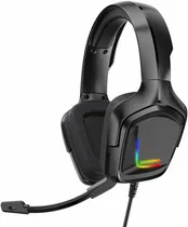 Audífonos Gamer Onikuma K20 Negro Con Luz  Rgb Led