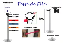 Postes Separadores De Fila Cromados