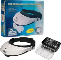 Lupa Visera De Cabeza Luz Led 5 Lentes Profesional