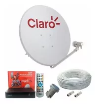 Antena 60cm Ku + Lnbf Single + 20m Cabo + Conector +receptor