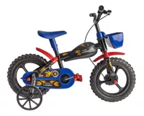 Bicicleta  De Passeio/urbana Infantil Styll Baby Moto Bike Aro 12 Cor Preto/azul/vermelho Com Rodas De Treinamento