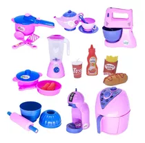 Kit Menina Brinquedo Cozinha Eletro Liquidificador Bulê 22p