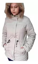 Campera Abrigada Parka Mujer Con Corderito