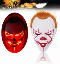 Máscara De Payaso Resplandeciente Halloween, 3 Colores