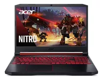 Laptop  Gamer  Acer Aspire Nitro 5 An515-54 Obsidian Black 15.6 , Intel Core I5 9300h  8gb De Ram 256gb Ssd, Nvidia Geforce Gtx 1650 1920x1080px Windows 10 Home