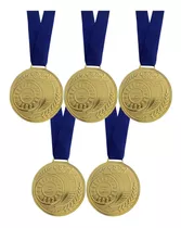 Kit 5 Medalhas Honra Ao Mérito Ouro Prata Bronze 6cm C/ Fita