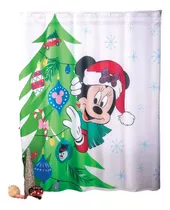 Cortina Baño Mickey Mouse Christmas Colchas Concord Color Multicolor