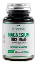 L-treonato De Magnesio 500 Mg Con 60 Caps Zen Natura