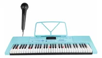 Teclado Musical Estilo Piano 61 Teclas Com Luz Mxt + Mic