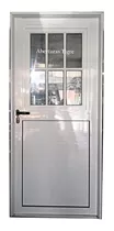 Puertas Aluminio 80x200  1/2 Vidrio Rep. C/postigo + Envio