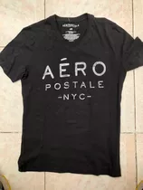Camiseta Aeropostale Talla Medium Negra Original