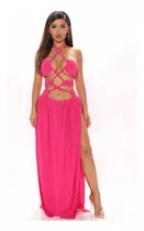 Vestido Largo - Isla Fucsia - Talla Small