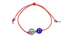 Pulsera Roja Ojo Turco Para La Envidia,  Medalla San Benito