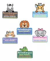 Stiker Etiqueta Adhesiva  Personalizada Marcar Útilescolegio