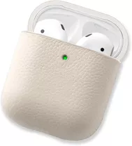 Funda De Piel Port Til Para Apple AirPods 1 Y 2 Con Luz