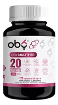 Multivitaminico Mujer 120 Capsulas Vitaminas Mujer 20 Ingredientes Oby 2m Sin Sabor