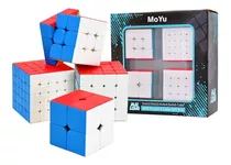 Kit Box Cubo Mágico Moyu Meilong Mf2s+ Mf3rs+ Mf4s+ Mf5s