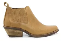 Botas Botinetas Cuero Mujer Tipo Texanas Caña Baja Riot 1622