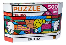 Puzzle 500 Panorama Romero Britto - The Hug - Quebra Cabeca