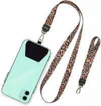 Pack De 2 Correas P/celular Cuello- Una Para Mano- Leopardo